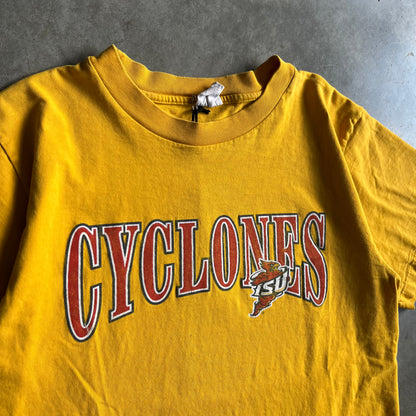 Vintage Iowa State Cyclones CyNado Spell-Out Yellow Tee