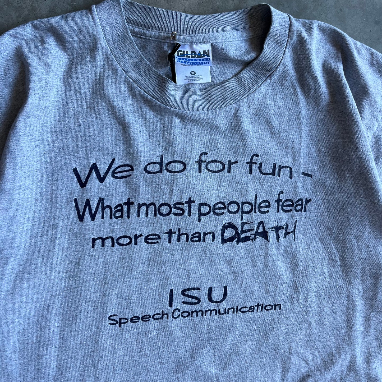 Vintage Iowa State University Speech Communication Fear Tee