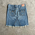Women’s Y2K True Religion Denim Raw Hem Mini Skirt