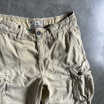 Y2K American Eagle Tan Cargo Shorts