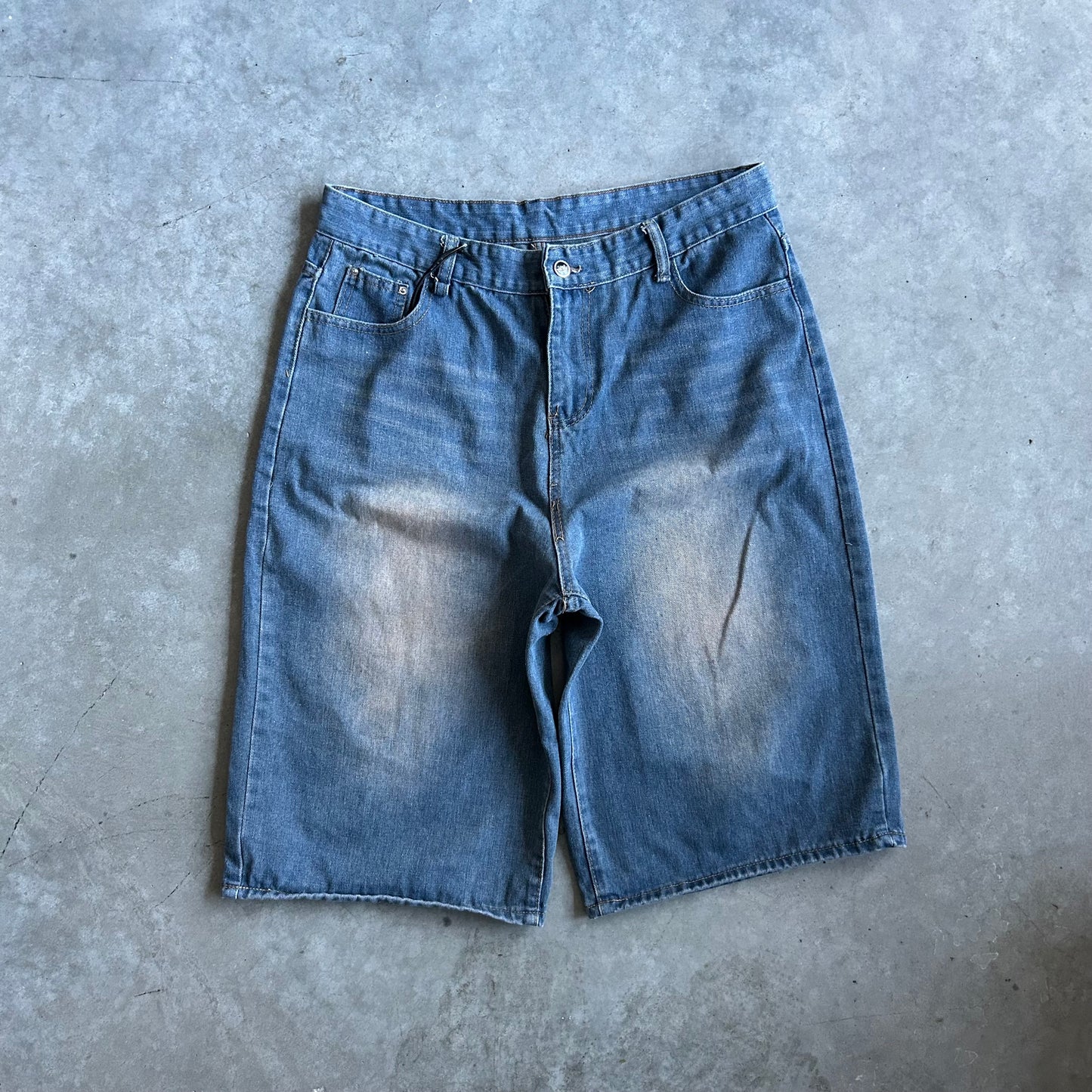 Y2K Pseudo Brand Rust Wash Jorts