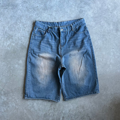 Y2K Pseudo Brand Rust Wash Jorts