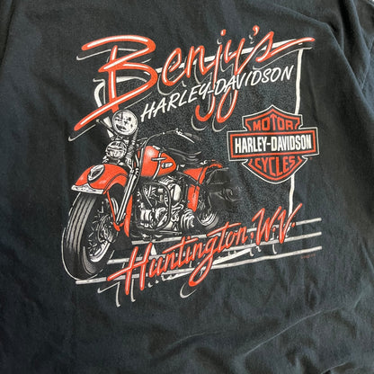 Y2K Harley Davidson Red Hair Motorcycle Women Tee