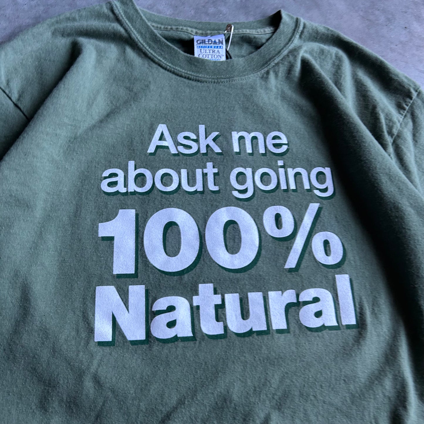 Vintage 7-Up “100% Natural” Quote Tee