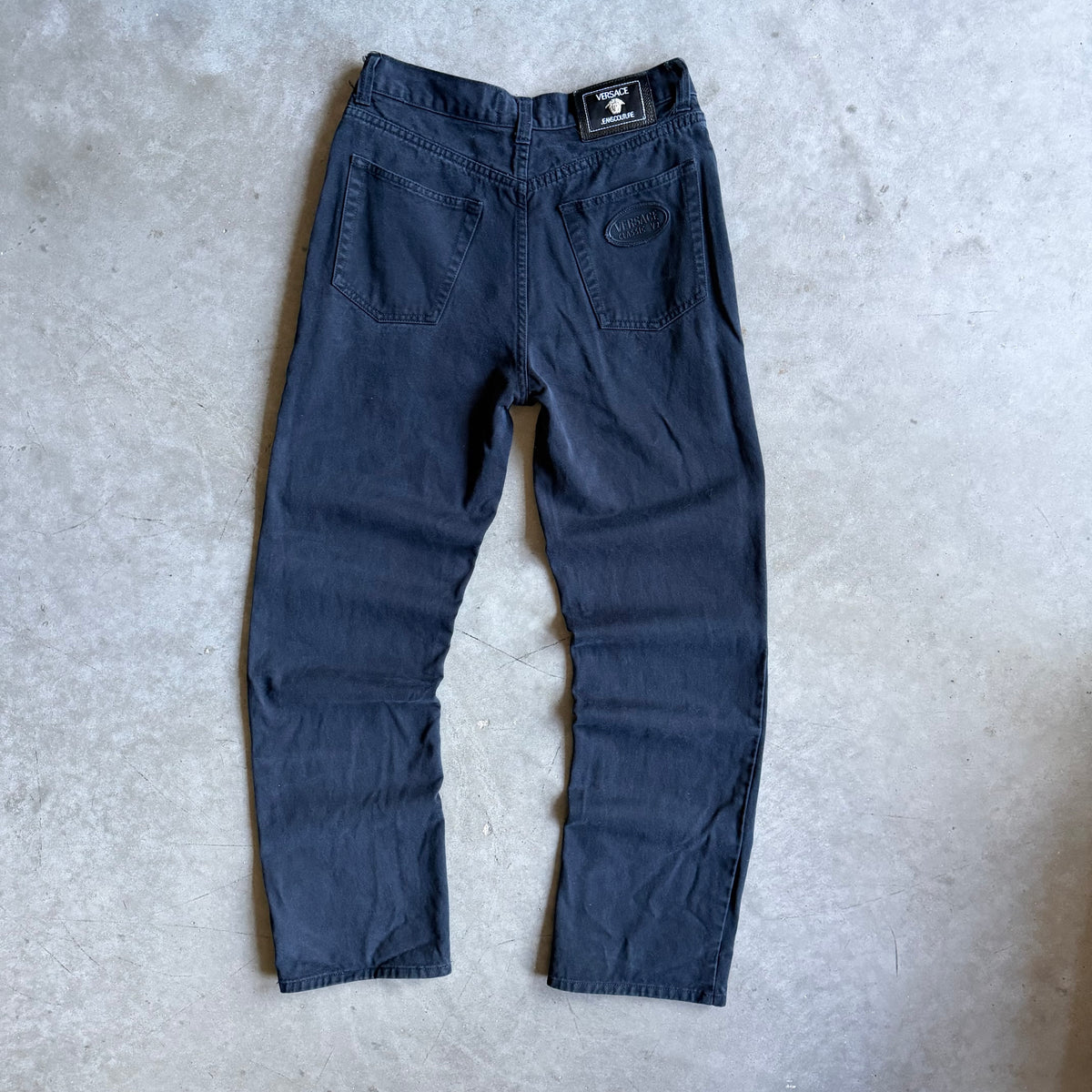 Y2K Versace Jeans Couture Black Straight Leg Jeans