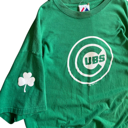 Y2K Chicago Cubs Green Logo Tee