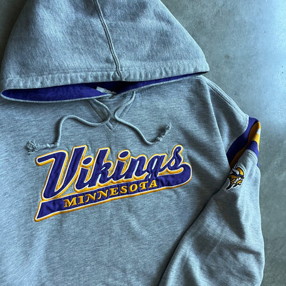 Y2K Minnesota Vikings Gray & Purple Accent Hoodie