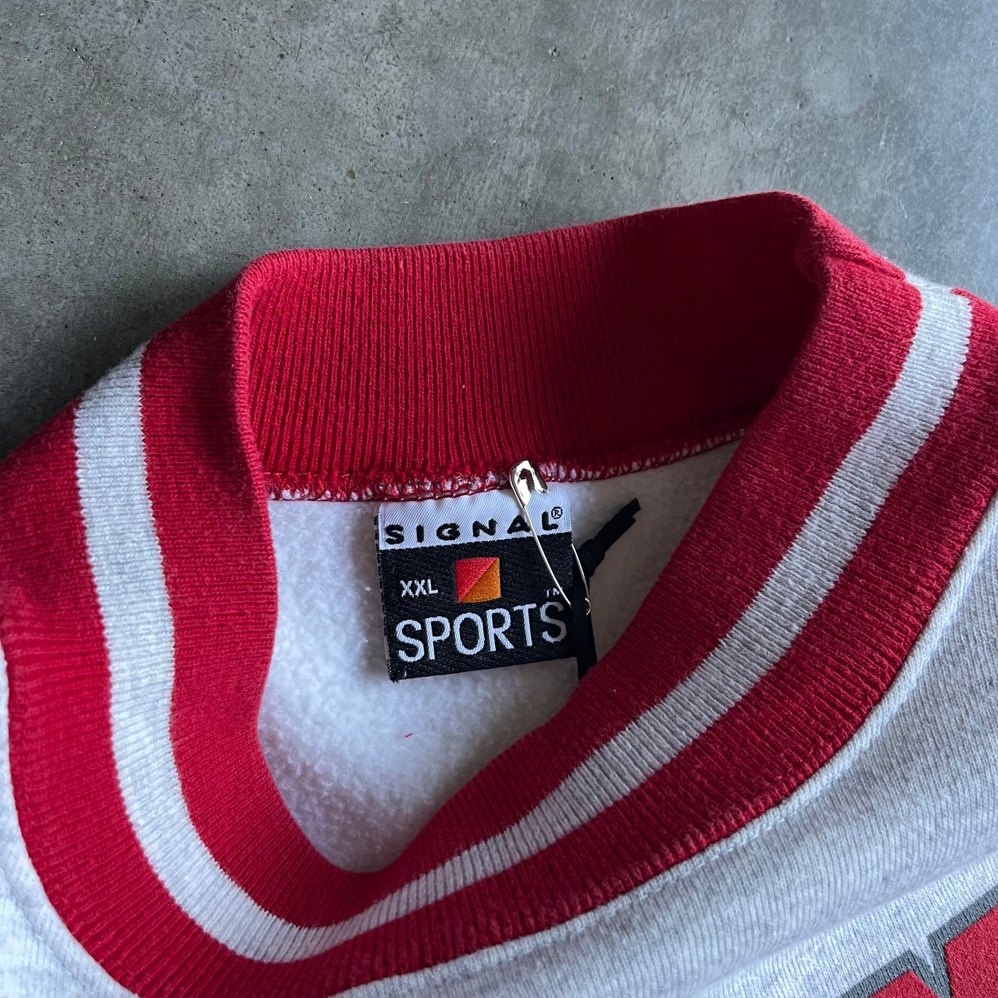 Vintage UNLV Rebels Mascot Striped Cuff Sweatshirt