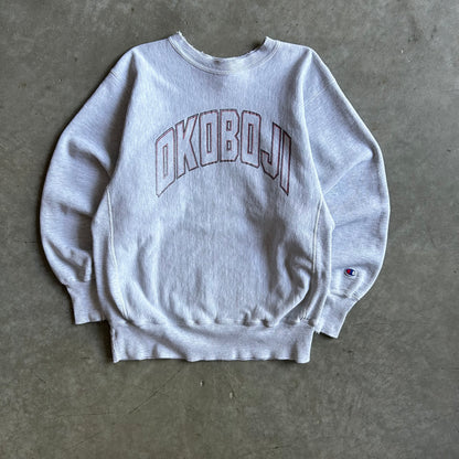 Vintage Champion Reverse Weave Okoboji Spell Out Sweatshirt