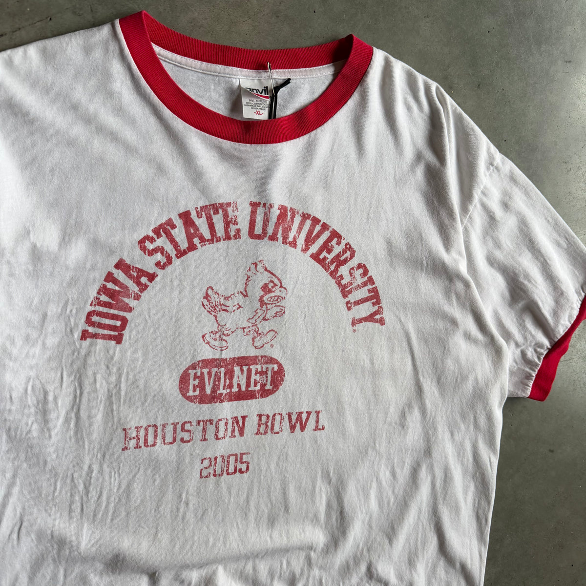 Y2K Iowa State Cyclones Houston Bowl 2005 Ringer T Shirt