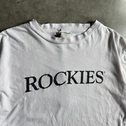 Vintage “Rockies” Spell-Out White Tee