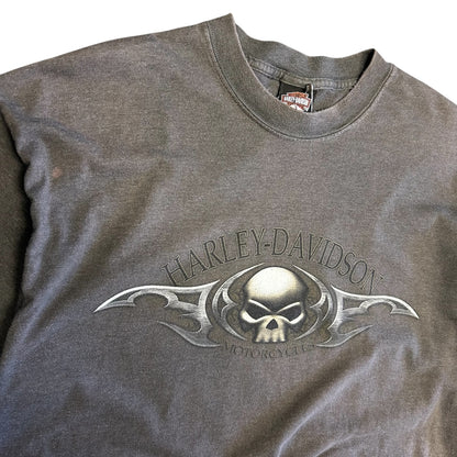 Y2K Harley Davidson Tribal Skull Tee
