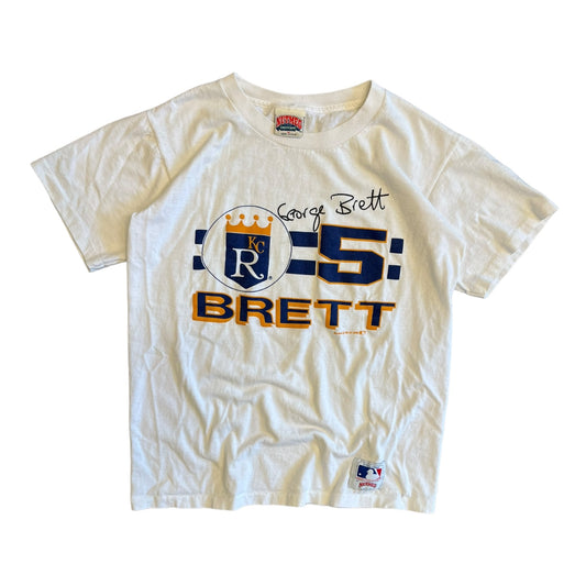 Vintage George Brett KC Royals White Tee