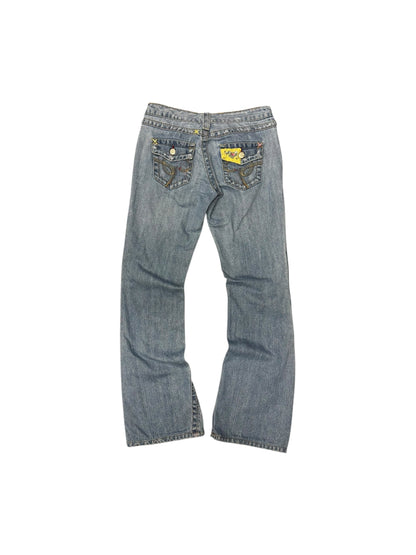 Women’s Y2K Jessica Simpson Low Rise Jeans With Pastel Lace And Sequin Details