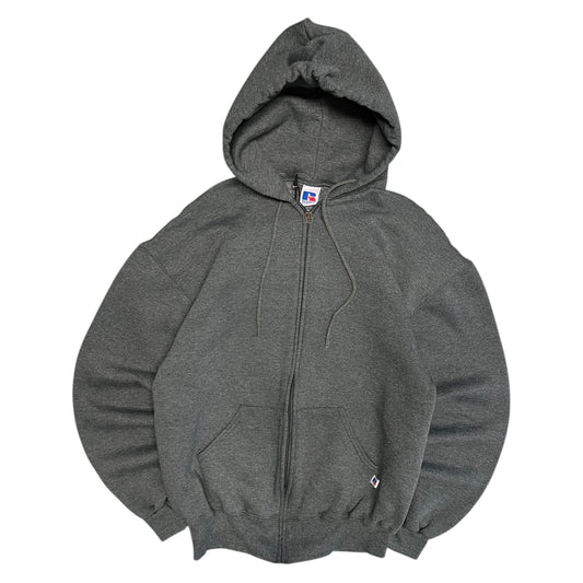 Vintage Russell Grey Zip Up Hoodie
