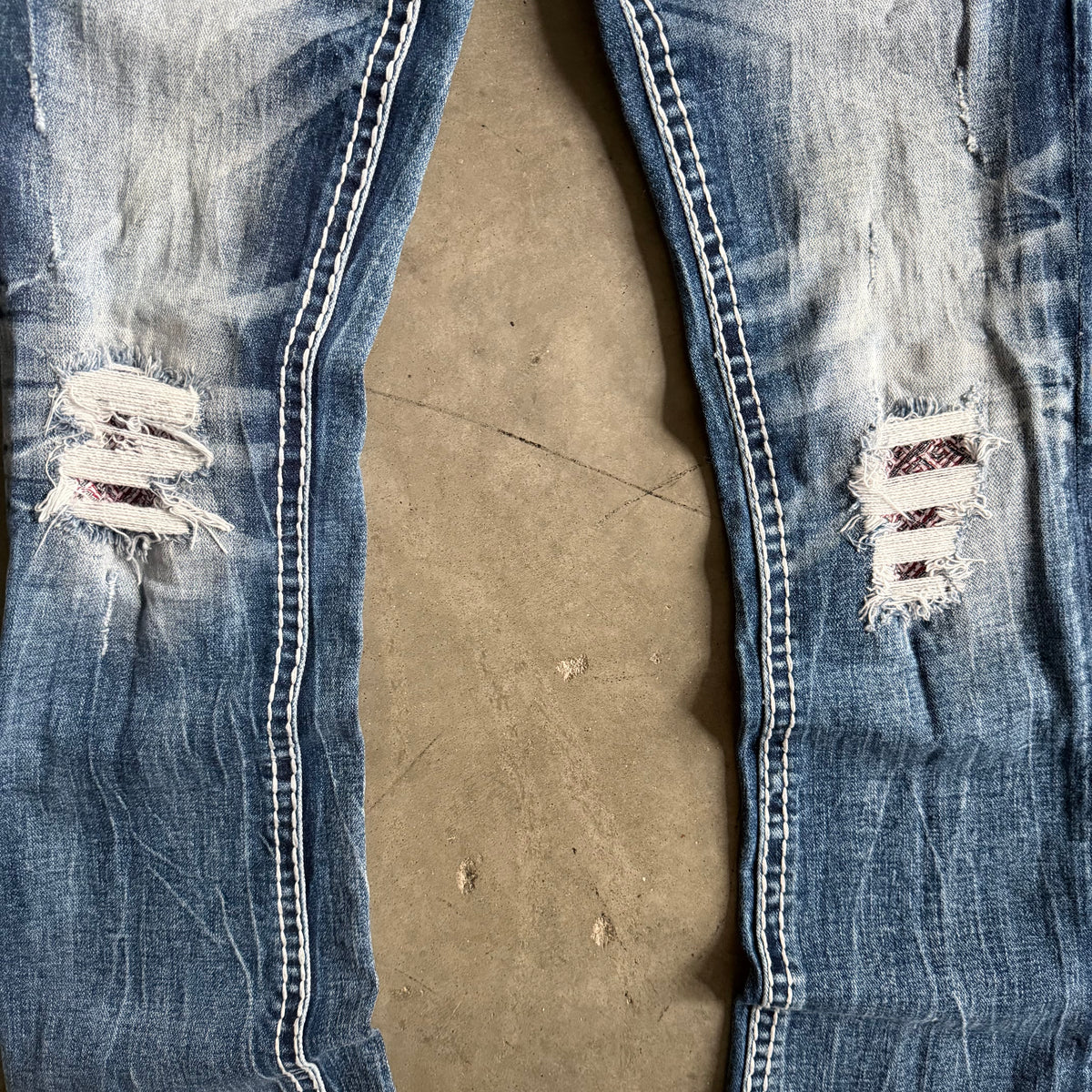 Women’s Rock Revival Ruby Boot Cut Flair Jeans With Plaid Peak Outs