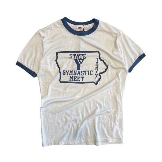 1977 YMCA State Gymnastic Meet Ringer Tee