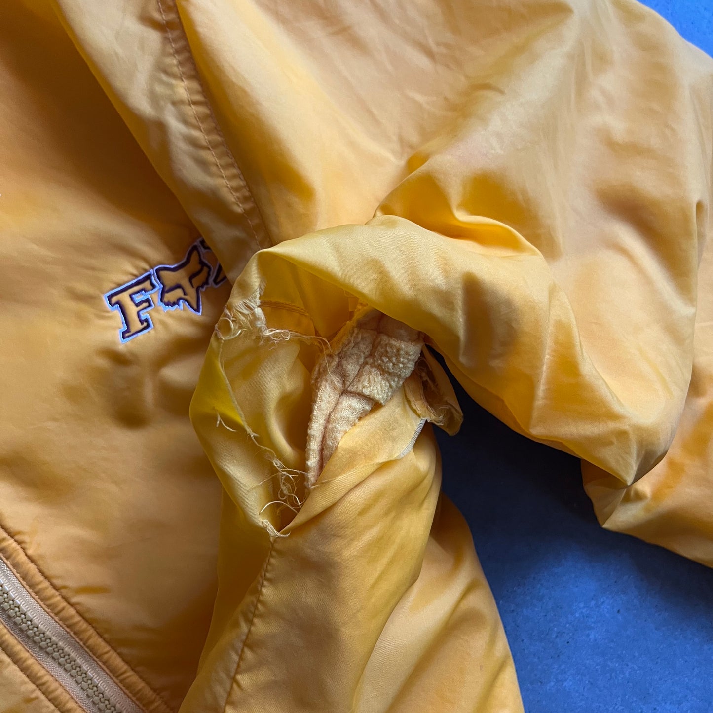 Vintage Fox Racing Yellow Zip Up Jacket