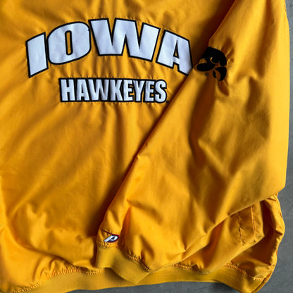 Y2K ProPlayer Iowa Hawkeyes Gold Pullover Windbreaker