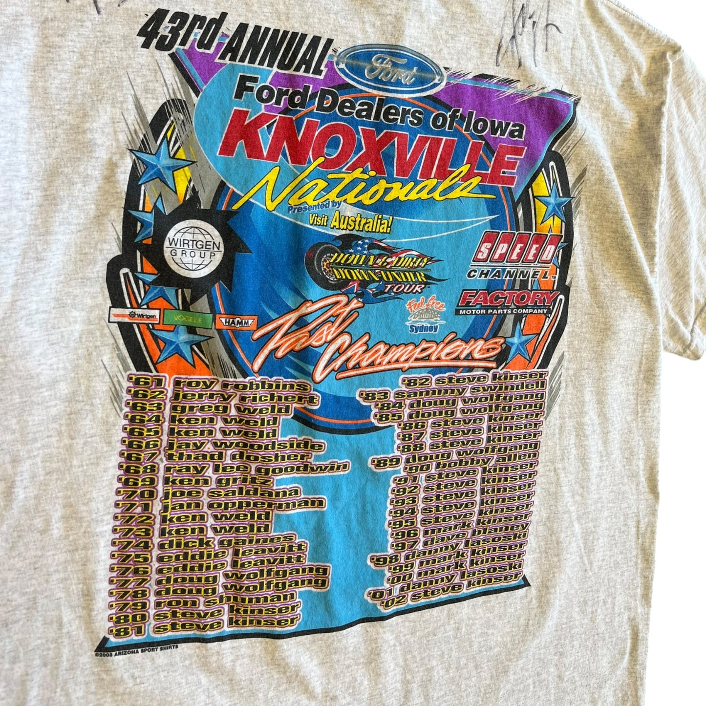 Y2K Ford Knoxville National Sprint Car T Shirt