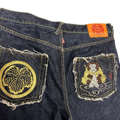 Vintage Red Monkey RMC Embroidered Pocket Jeans