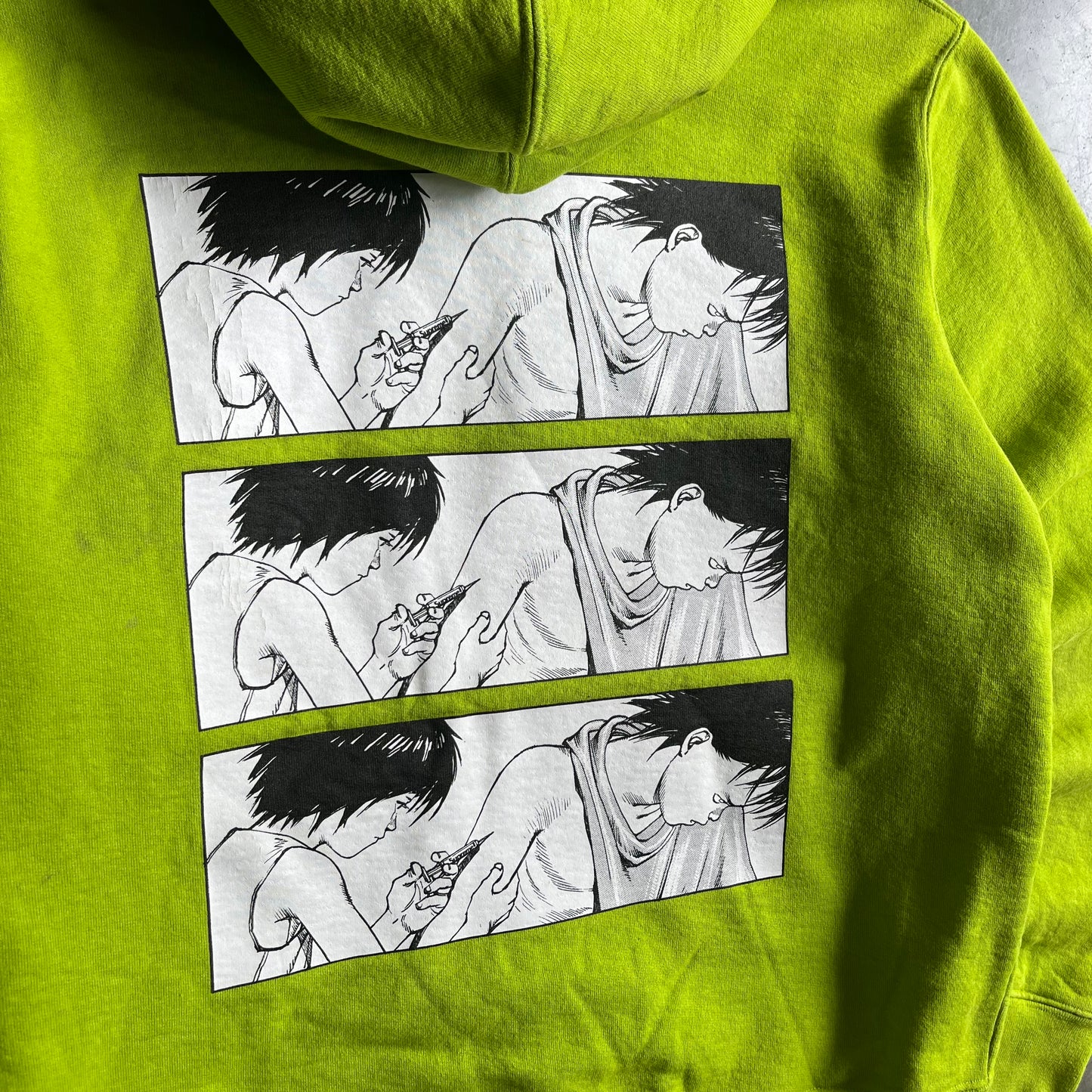 Supreme x AKIRA FW17 Syringe Zip Up Hoodie Lime Green