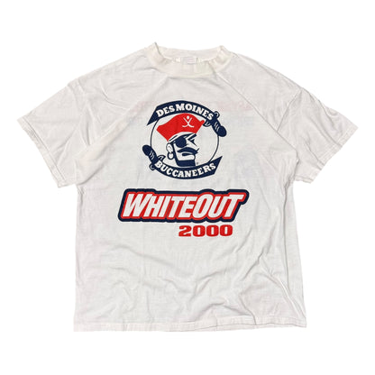Vintage Des Moines Buccaneers 2000 Whiteout Tee