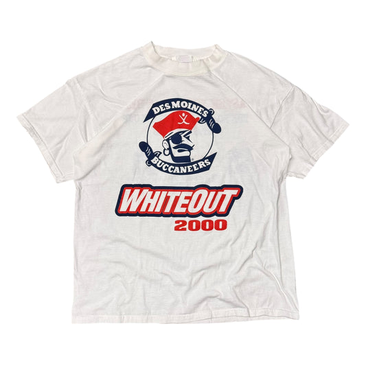 Vintage Des Moines Buccaneers 2000 Whiteout Tee