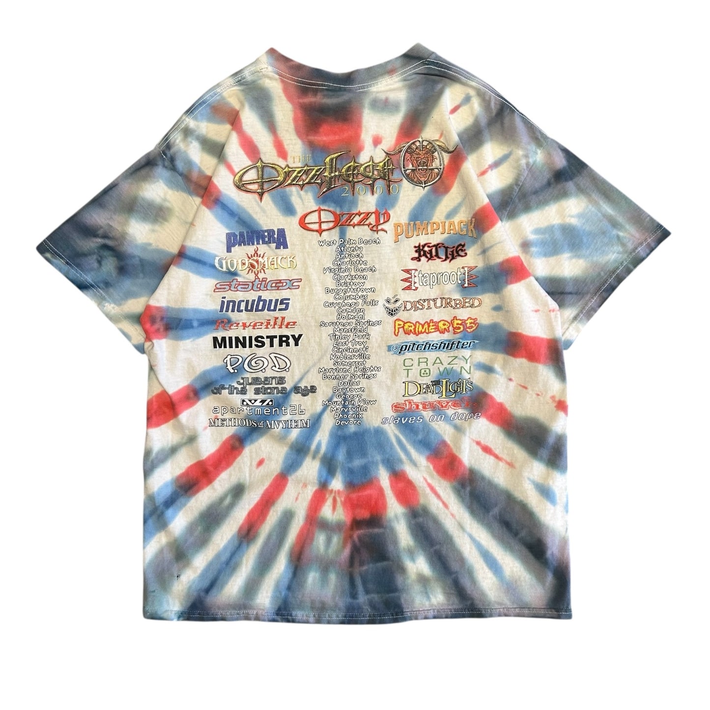 Vintage OzzFest 2000 Tie Dye T Shirt