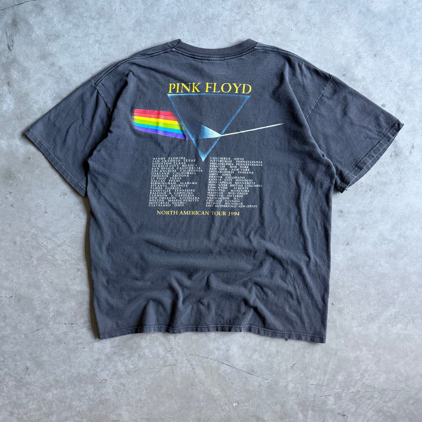 Vintage Pink Floyd The Dark Side Of The Moon Tour T Shirt