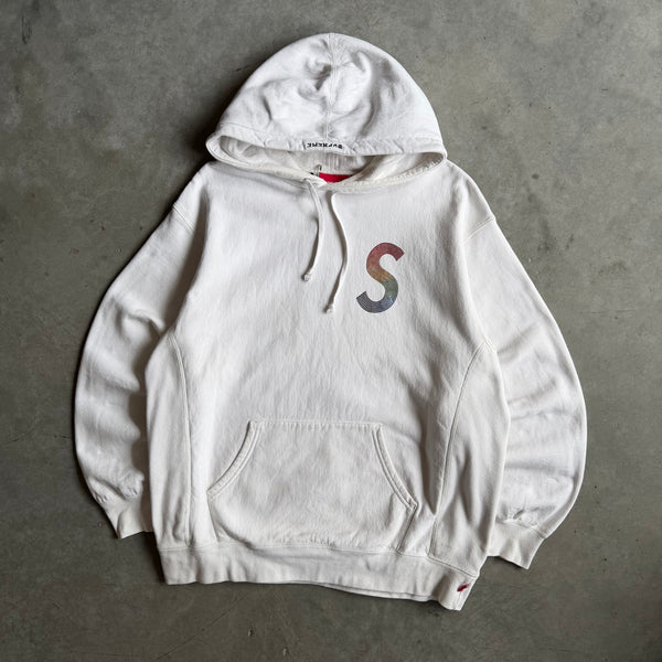 Supreme SS21 Swarovski ‘S’ Logo Hoodie White