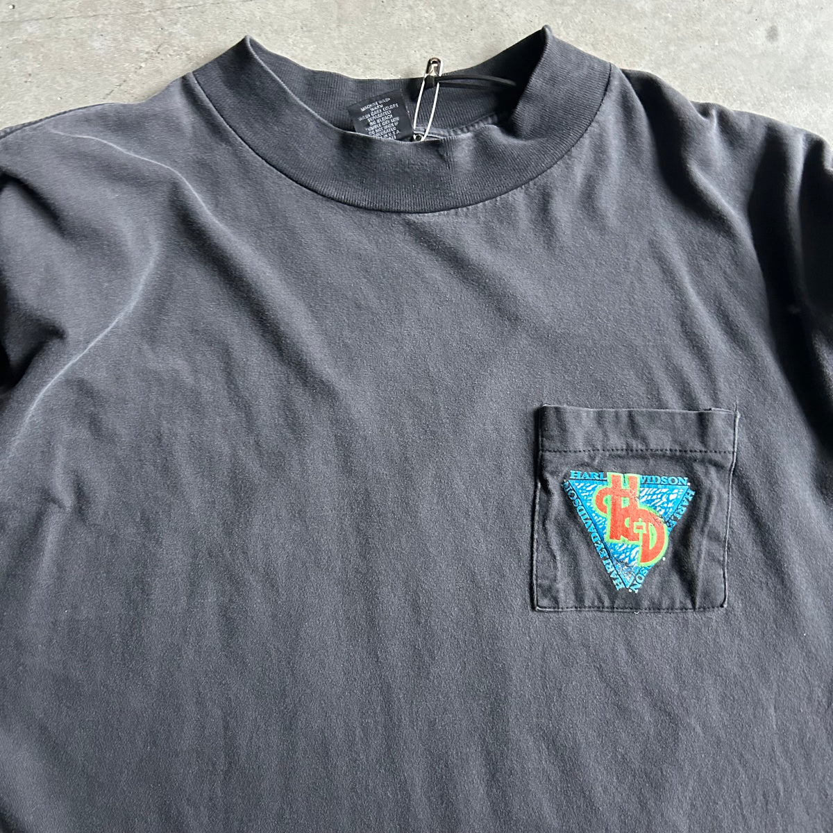 Vintage 90s Harley Davidson Graphic Pocket Tee Longsleeve T Shirt