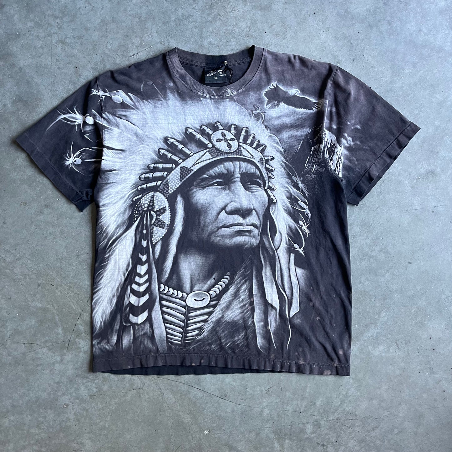 Vintage Jay’s Rock Native Chief & Eagle AOP Tee
