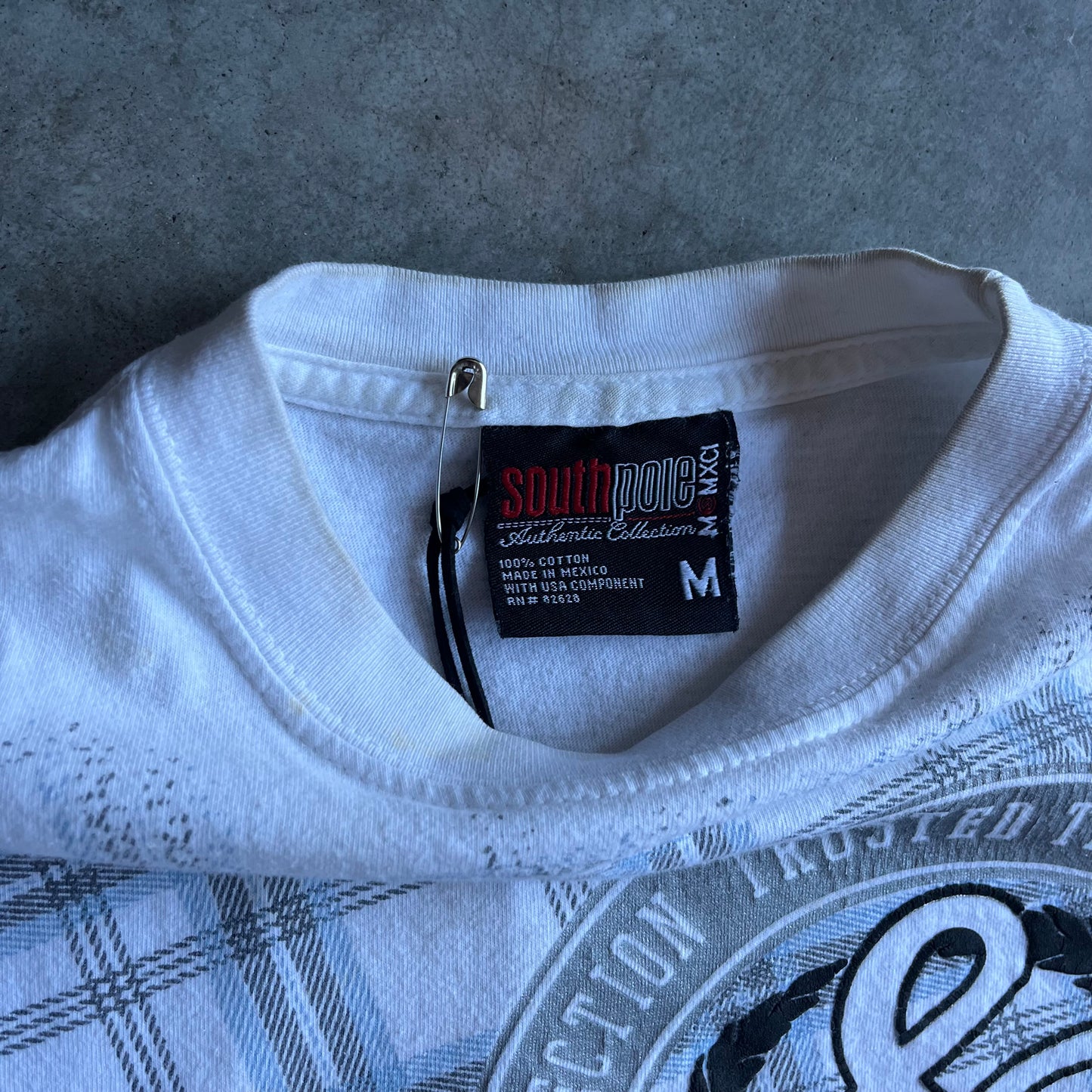 Y2K SouthPole White Graphic Tee