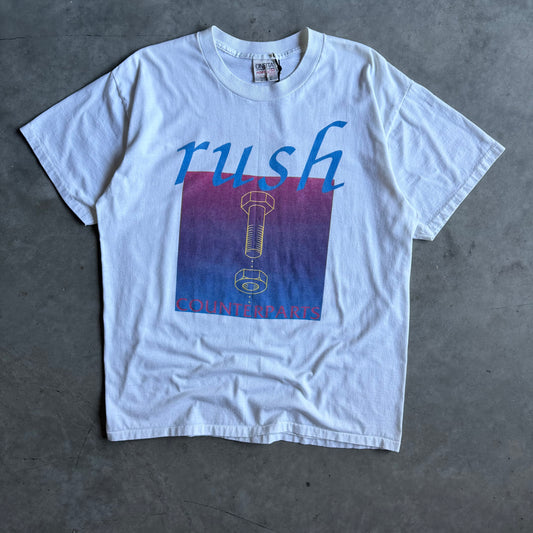 Vintage Rush Counterparts 1994 Parking Lot Boot Tour T Shirt