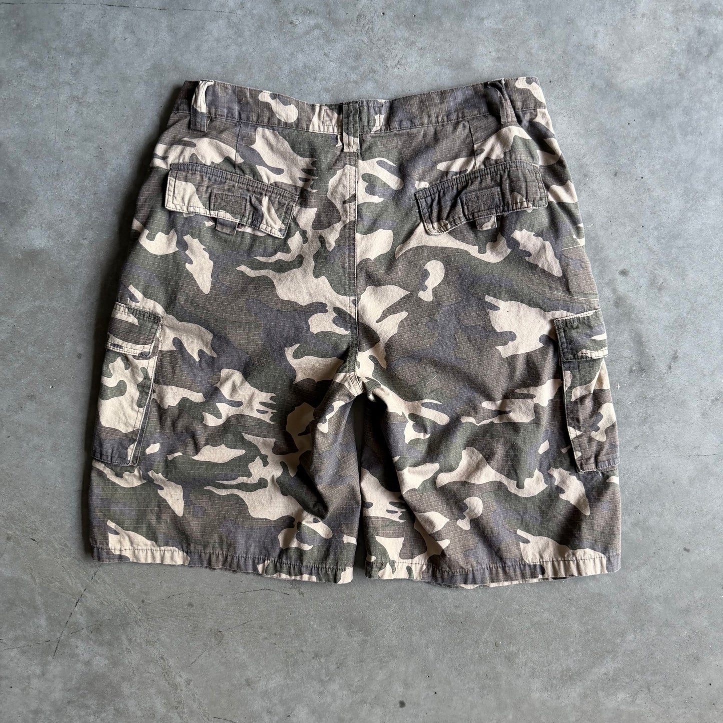 Vintage Canyon Guide Military Camo Cargo Shorts