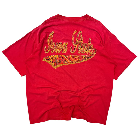 Vintage Iowa State Paisley Spell Out Tee