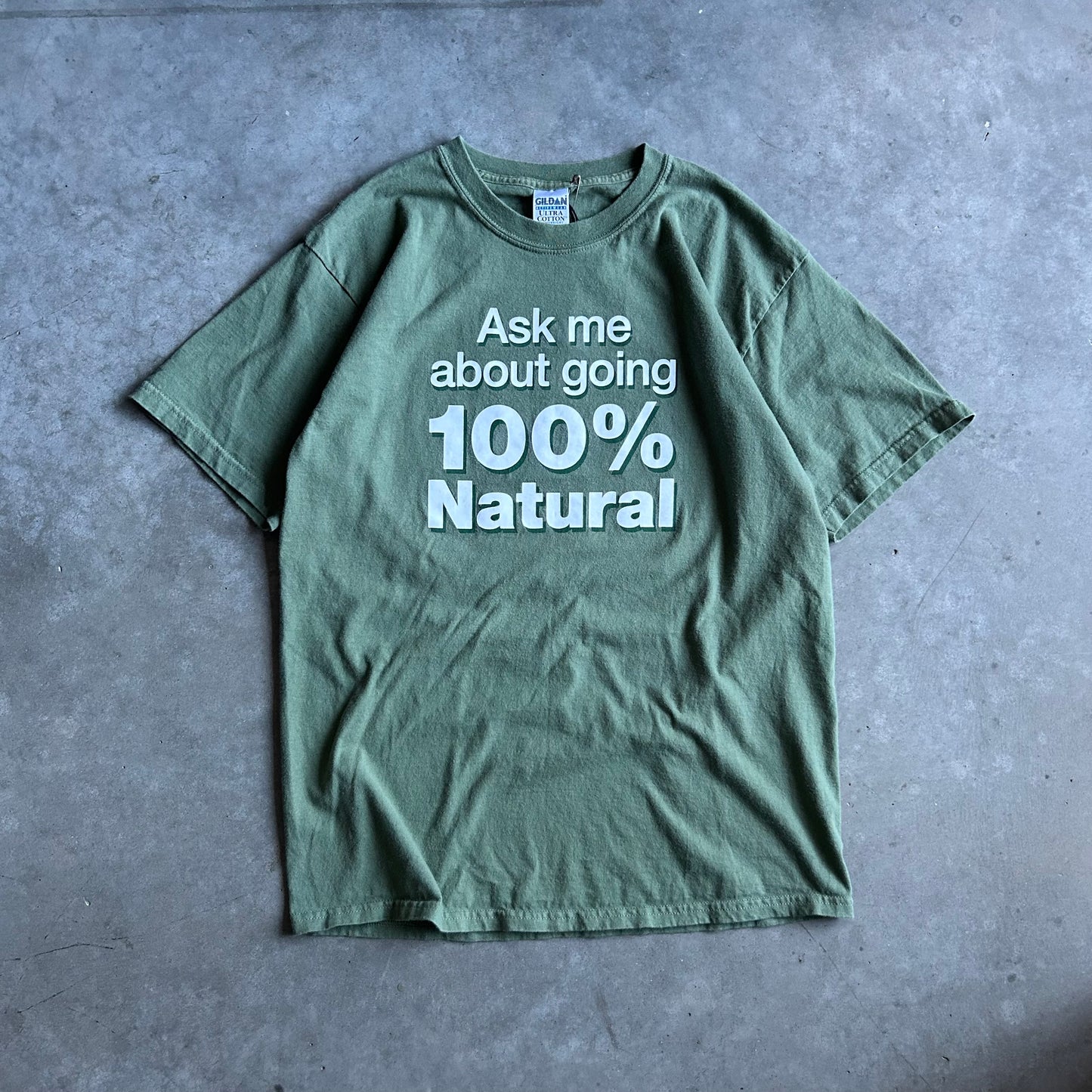 Vintage 7-Up “100% Natural” Quote Tee