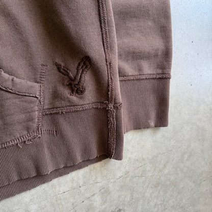 Vintage American Eagle Distressed Brown Quarter-Zip