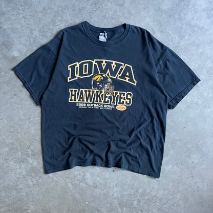 Y2K Iowa Hawkeyes 2009 Outback Bowl Tee