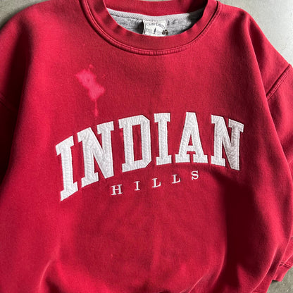 Vintage Indian Hills Faded Red Sweatshirt