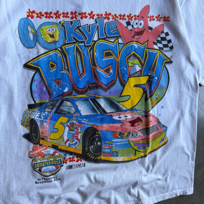 Vintage SpongeBob SquarePants Movie NASCAR Kyle Busch Tee