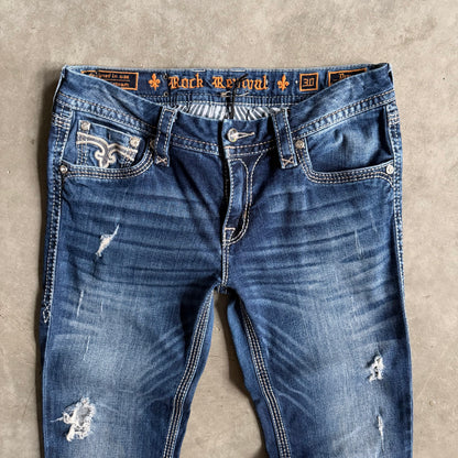 Women’s Y2K Rock Revival Drew Cuffed Skinny Jeans