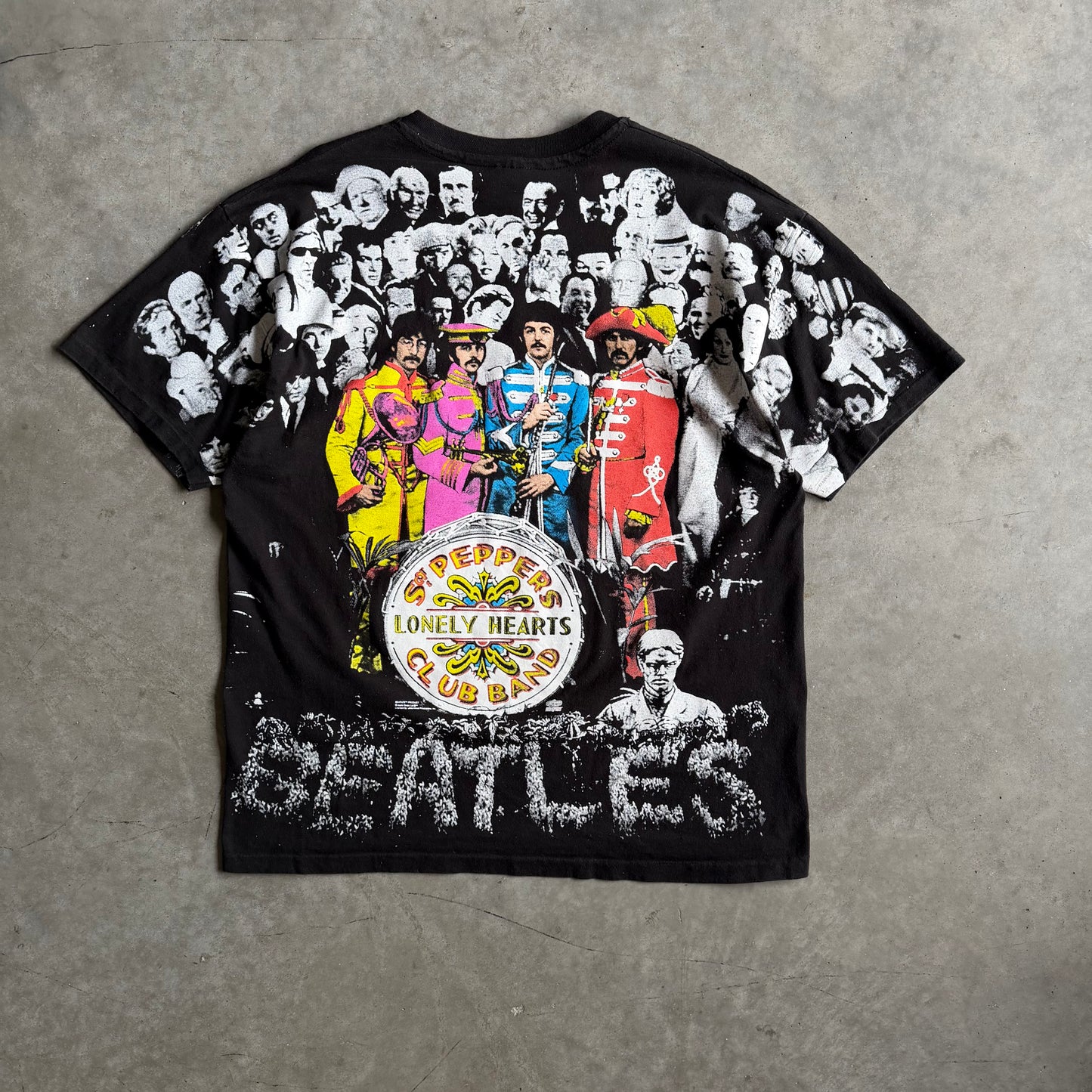 Vintage Beatles Sgt. Pepper's Lonely Hearts Club Band Album AOP Tee