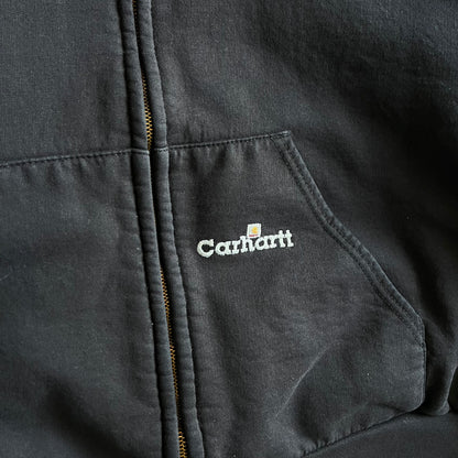 Vintage Carhartt ‘K129 BLK’ Thermal Lined Zip Up Hoodie
