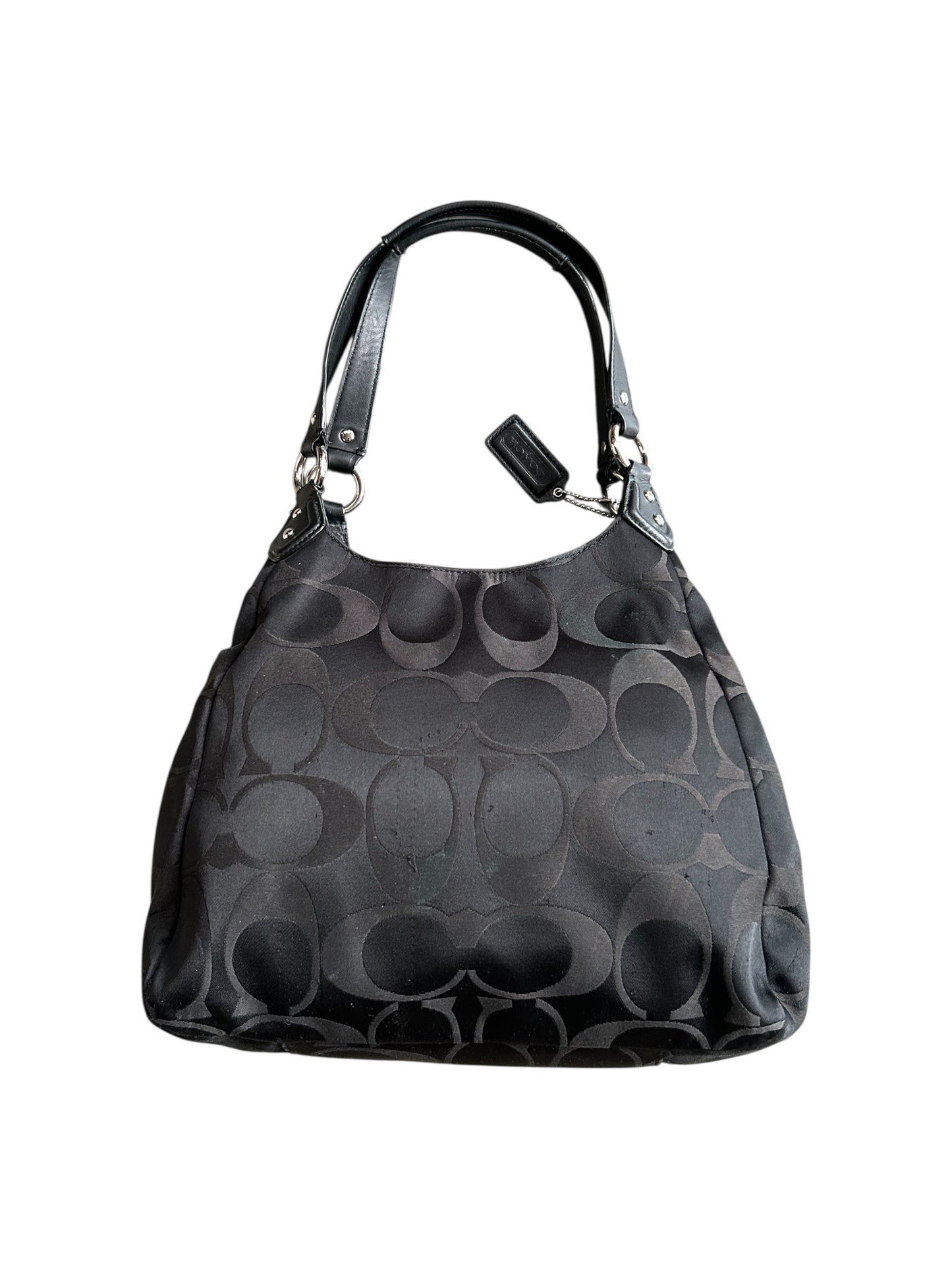 2013 Coach F24742 Campbell Signature Shoulder Bag In Black