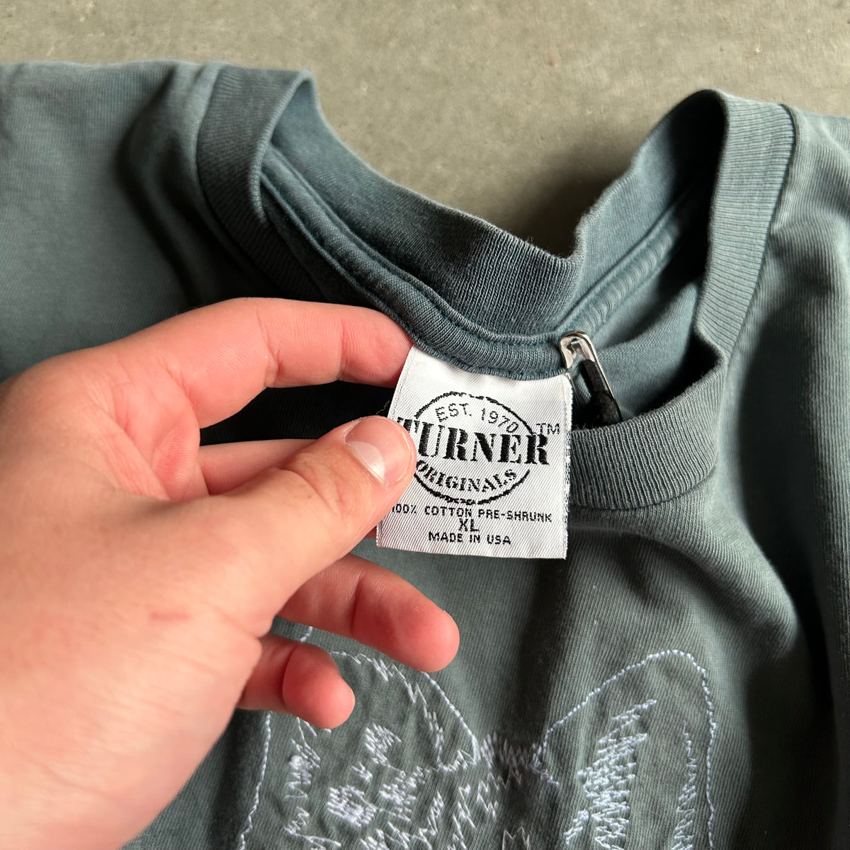 Vintage Wolf Forest Scenery W/ Embroidered Wolf Face Tee