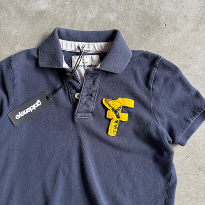 Women’s Y2K Abercrombie & Fitch Navy Blue Polo w/ Track Crest