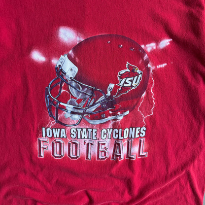 Vintage Iowa State Cyclones Lightning CyNado Helmet T Shirt