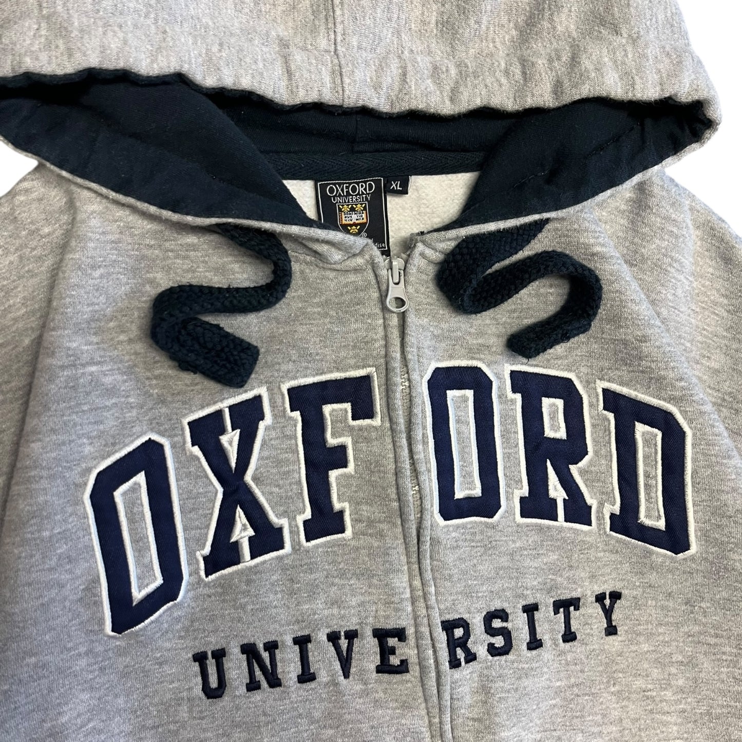 Y2K Oxford University Zip Up Sweatshirt